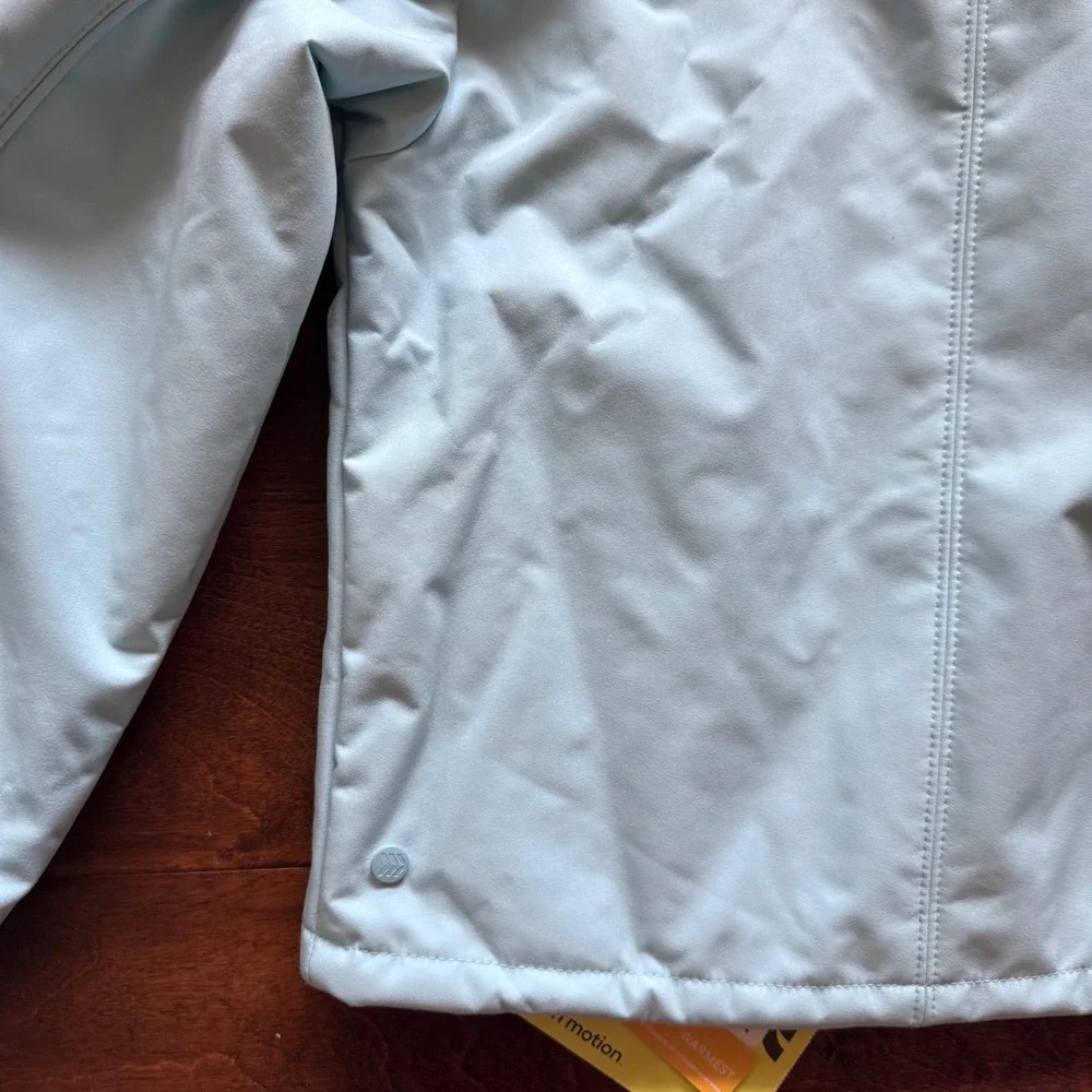 All in Motion Girls Light Blue Sherpa Small Softshell Jacket Hooded Water Resist